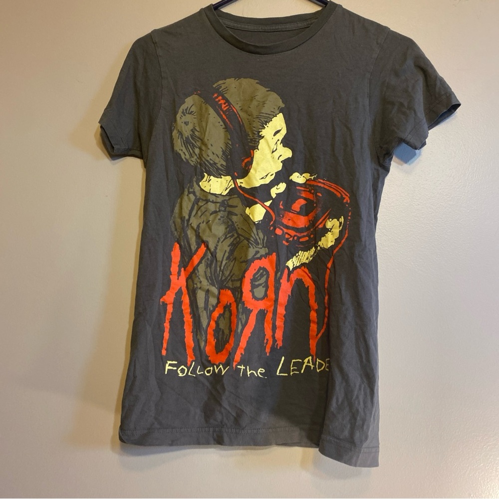 Hot Topic Korn Follow The Leader Double Sided Short Sleeve Graphic Tee Sz Xs